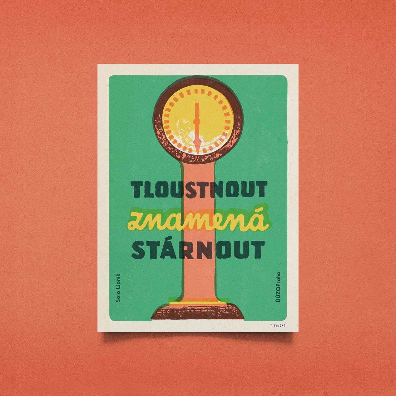 Tloustnout znamená stárnout - Plakát 30x40 cm