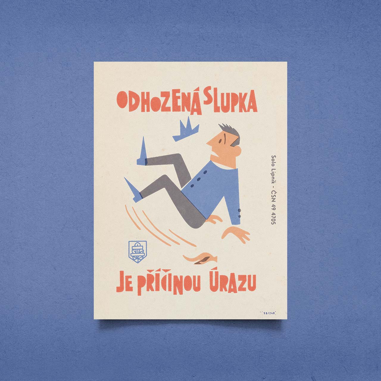Odhozená slupka je příčinou úrazu - Plakát 30x40 cm