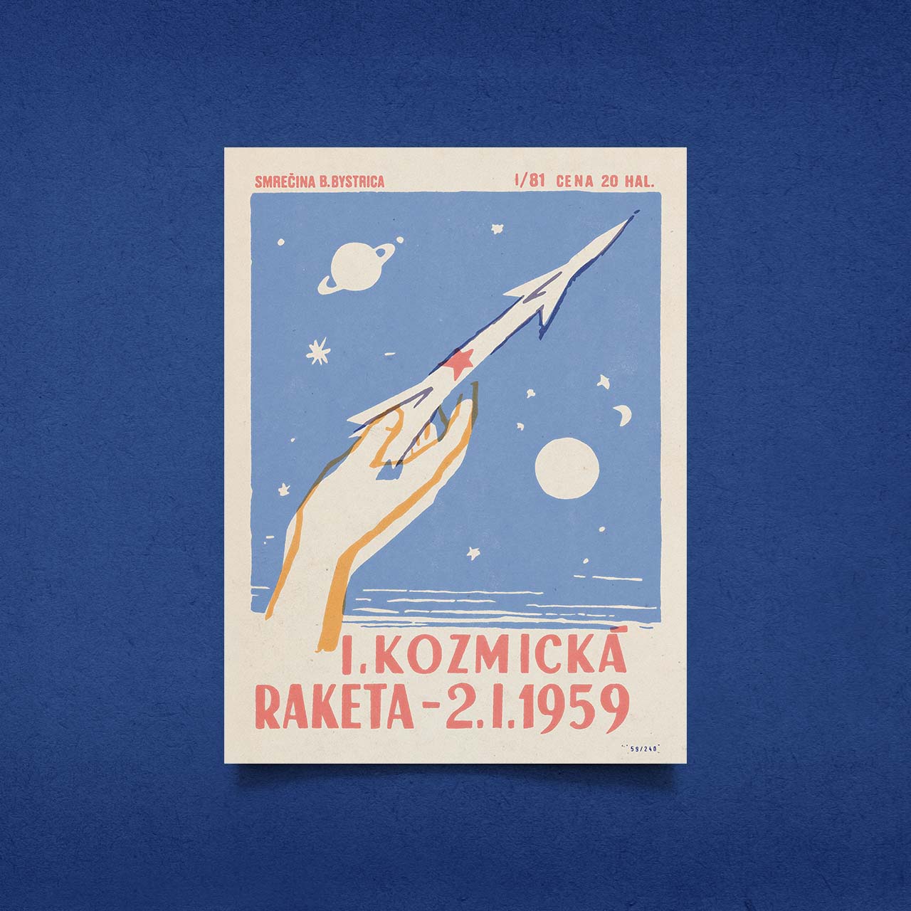 1. Kozmická raketa - Plakát 30x40 cm