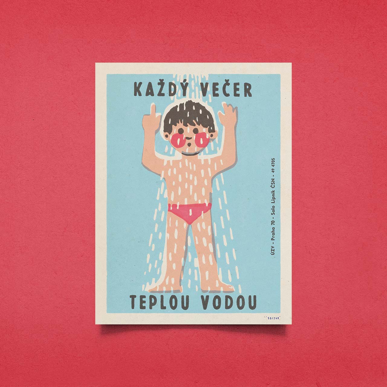 Every evening with warm water - Poster 30x40 cm