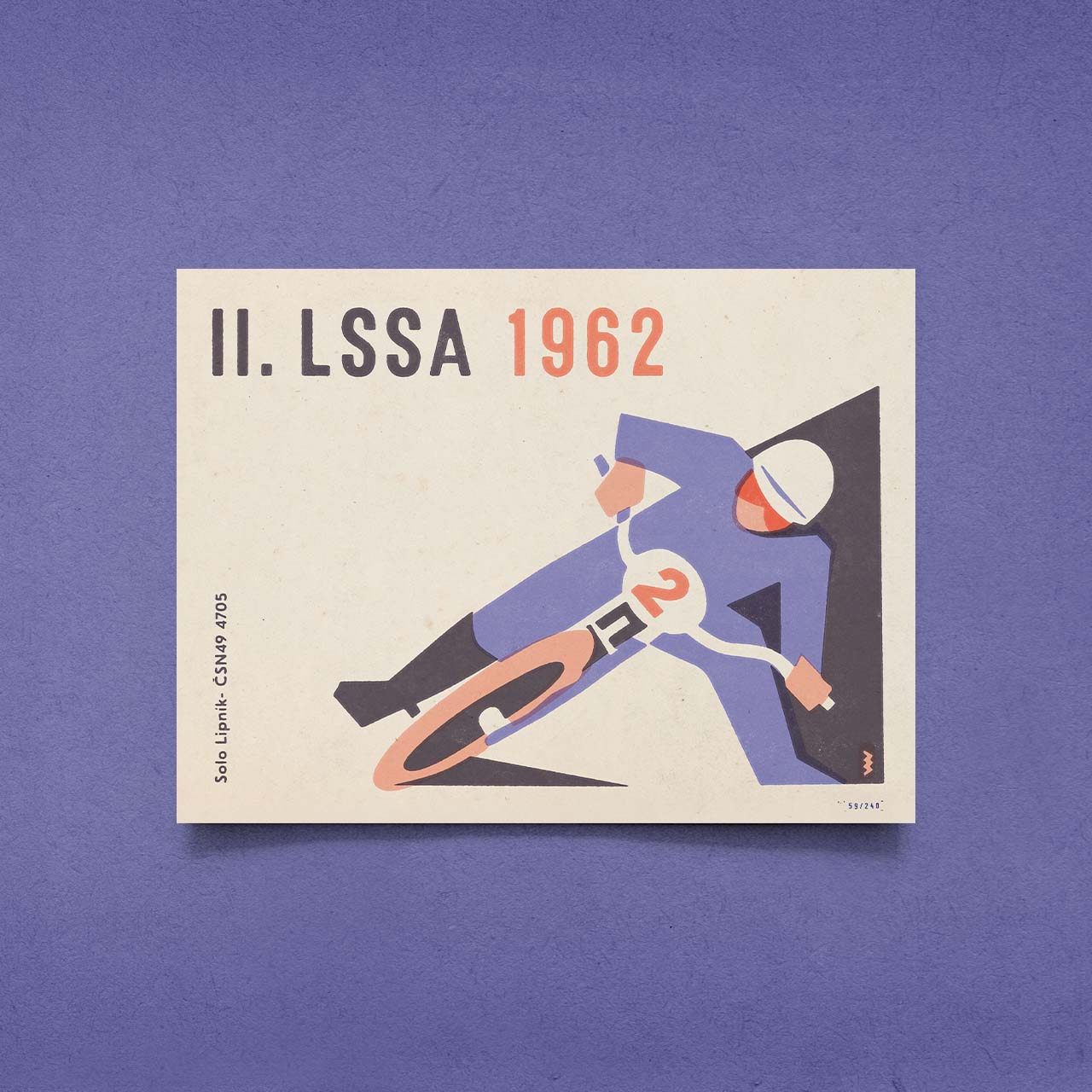 II. LSSA 1962 - Plochá dráha  - Plakát 40x30 cm