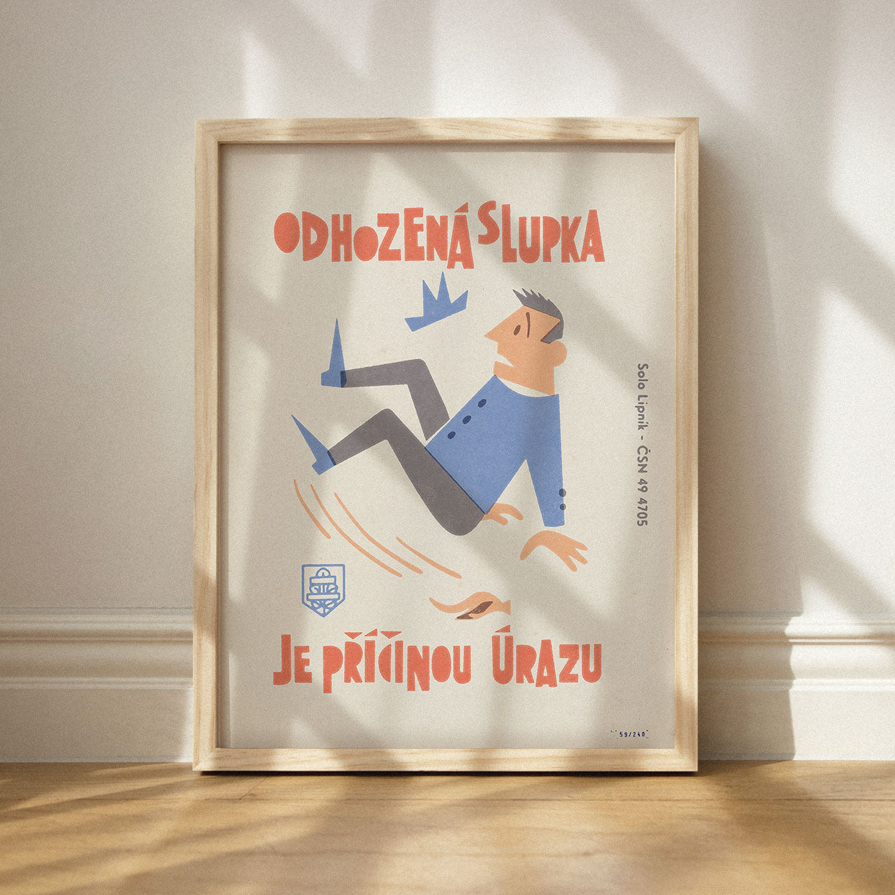 Odhozená slupka je příčinou úrazu - Plakát 30x40 cm