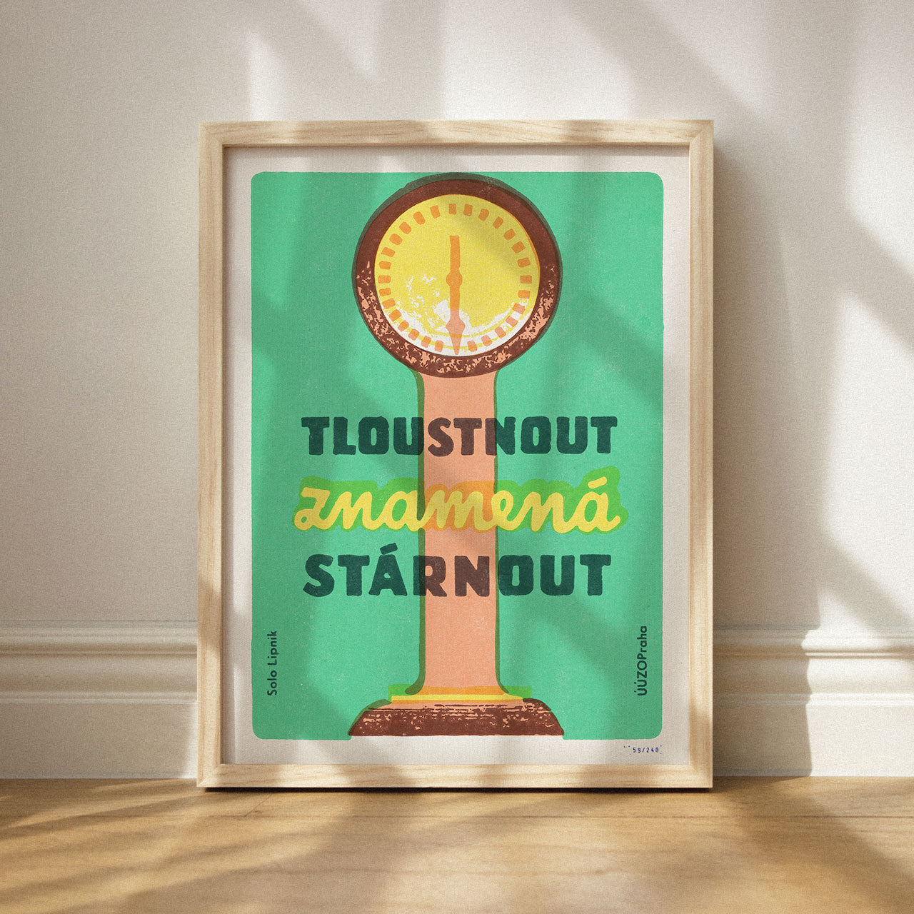 Tloustnout znamená stárnout - Plakát 30x40 cm