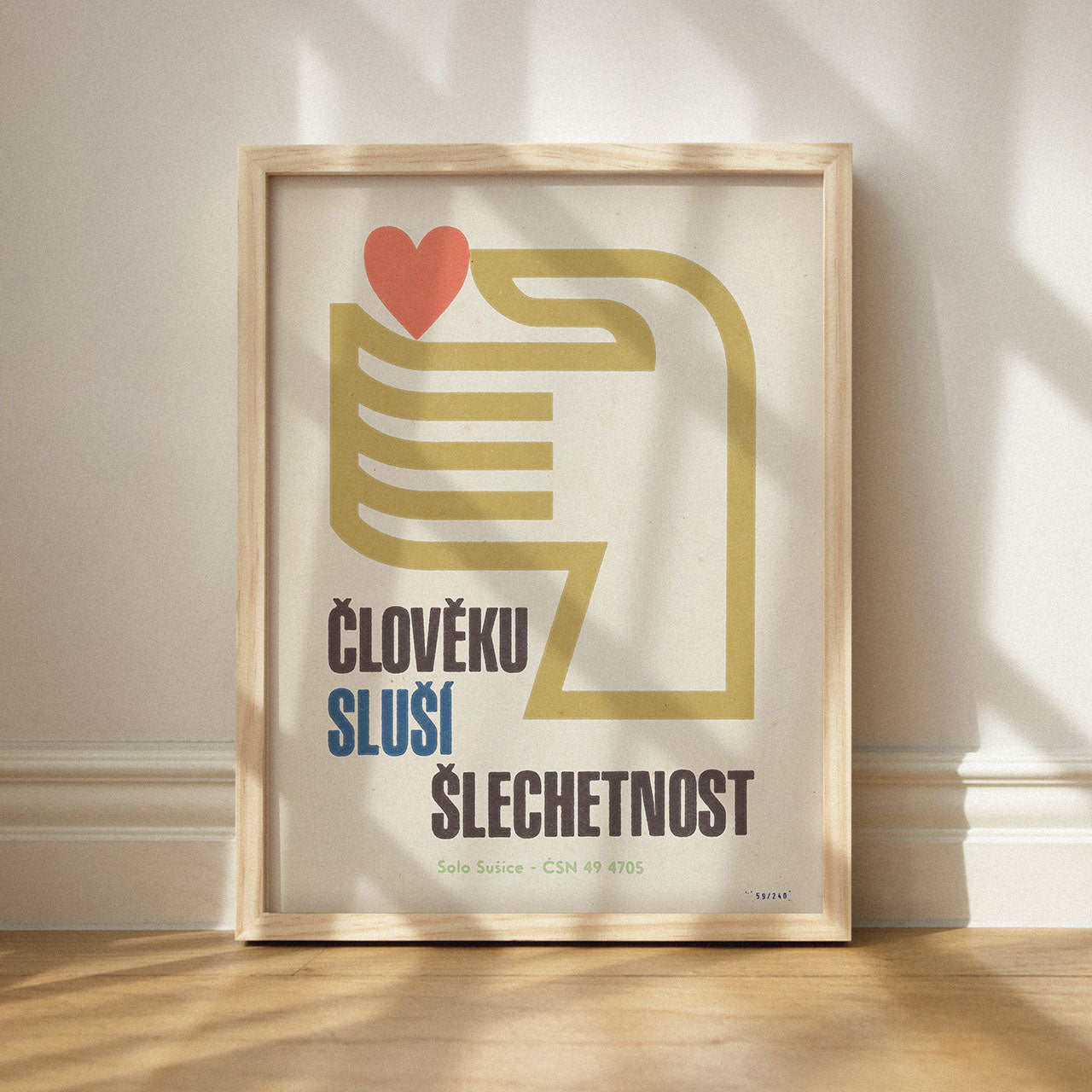 Člověku sluší šlechetnost - Plakát 30x40 cm
