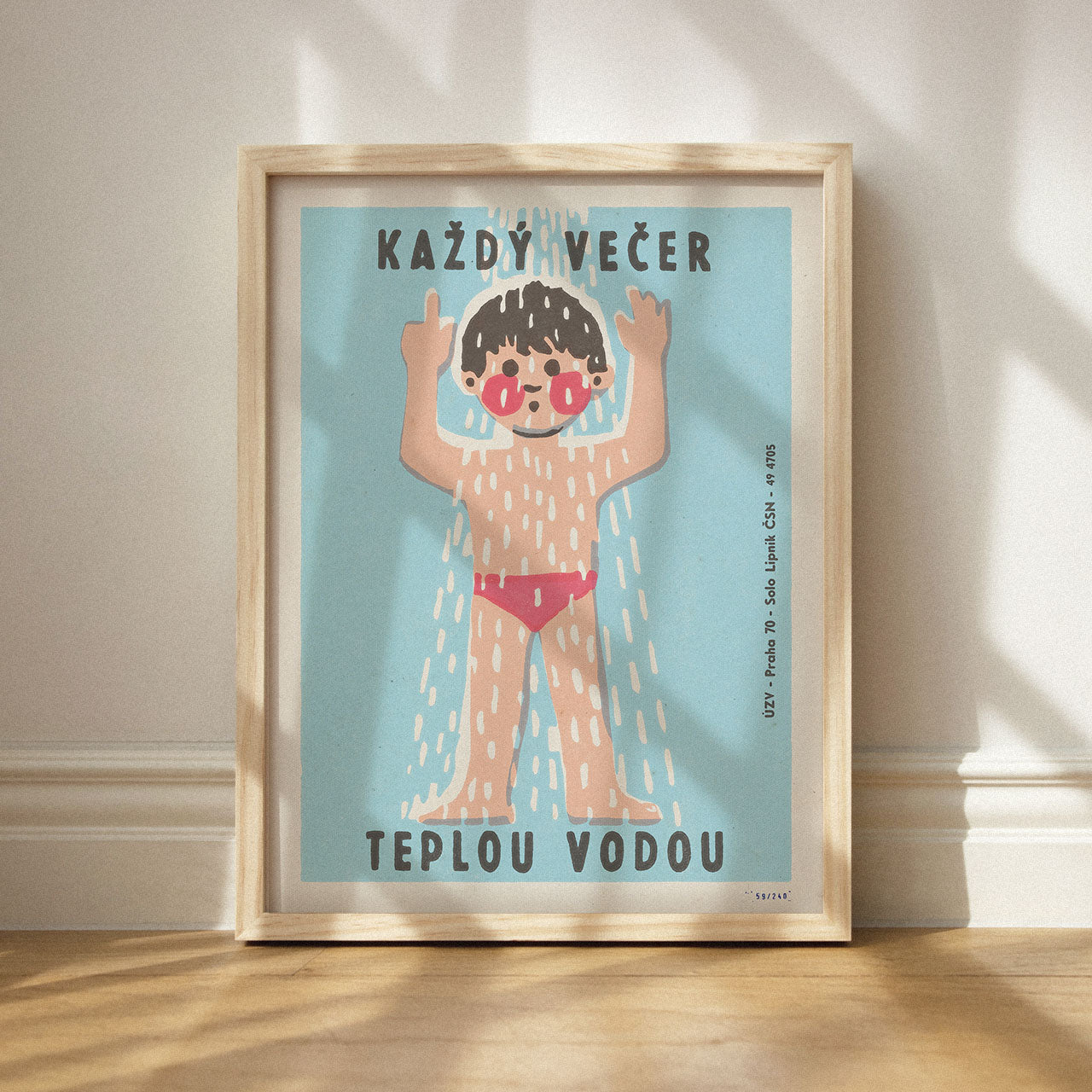Every evening with warm water - Poster 30x40 cm