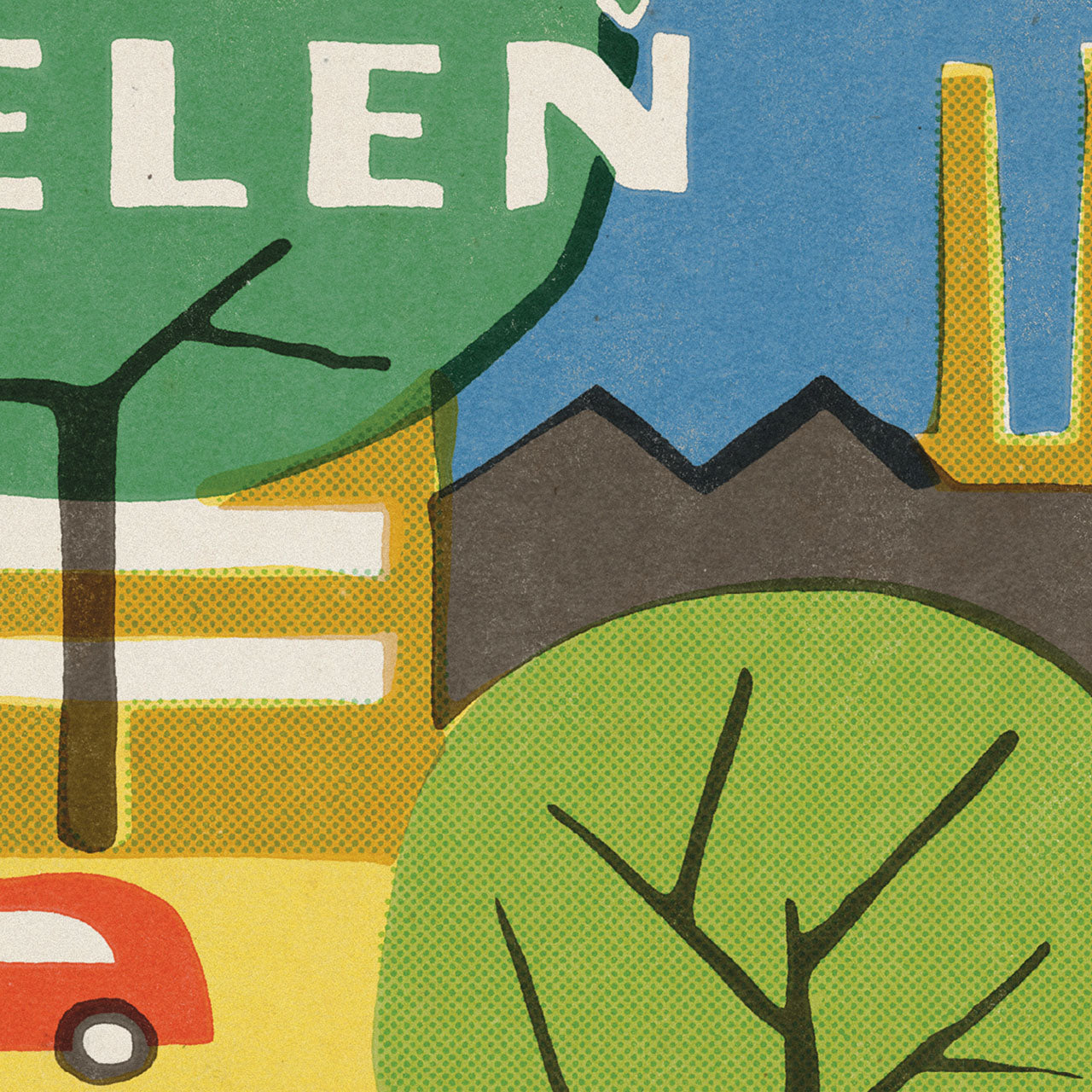 Greenery of housing estates - Poster 30x40 cm