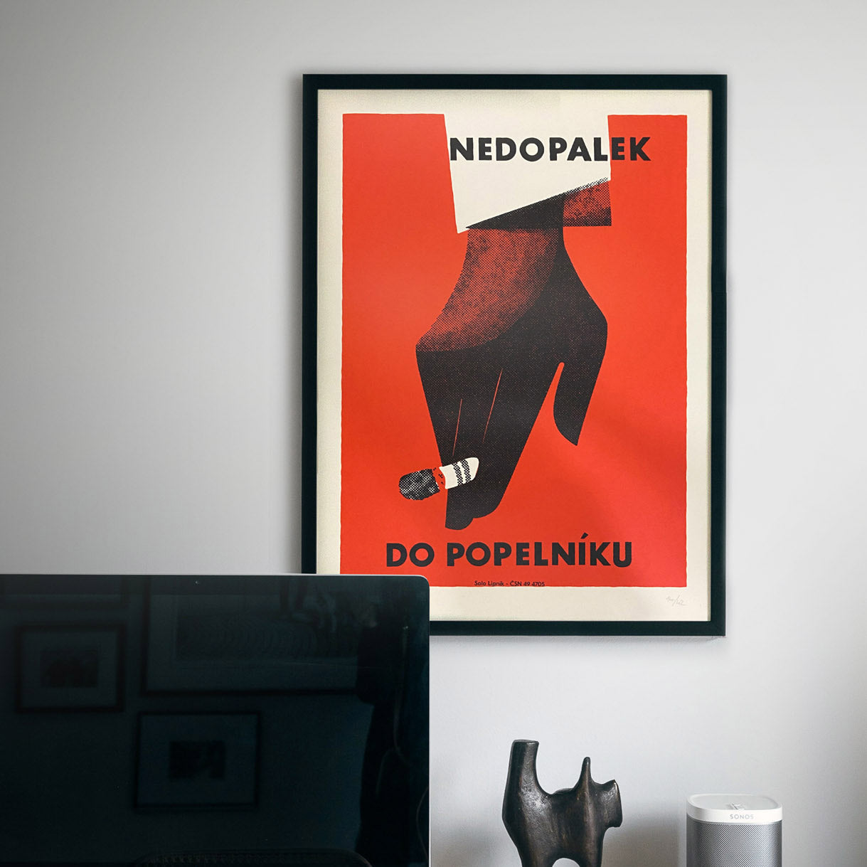 Nedopalek do popelníku - Sítotisk 50x70 cm