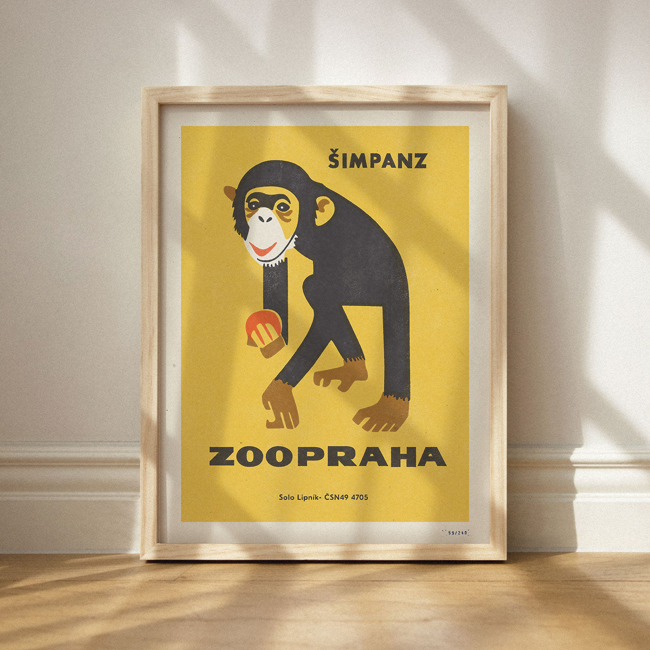 Prager Zoo - Schimpanse - Poster 30x40 cm 
