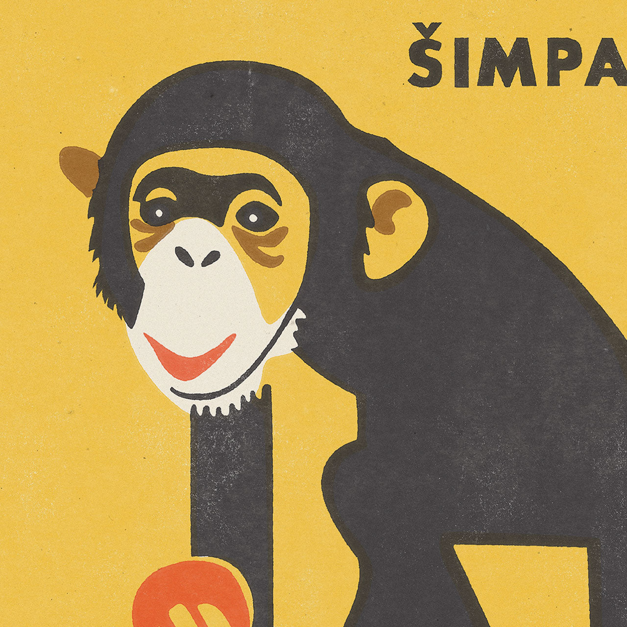 Prager Zoo - Schimpanse - Poster 30x40 cm 