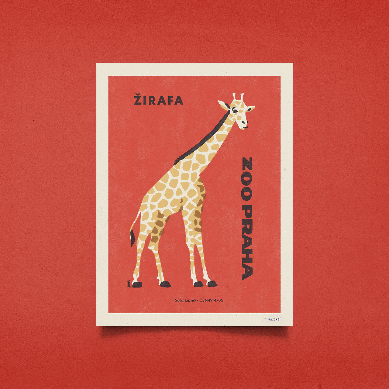 Prague Zoo - Giraffe - Poster 30x40 cm 