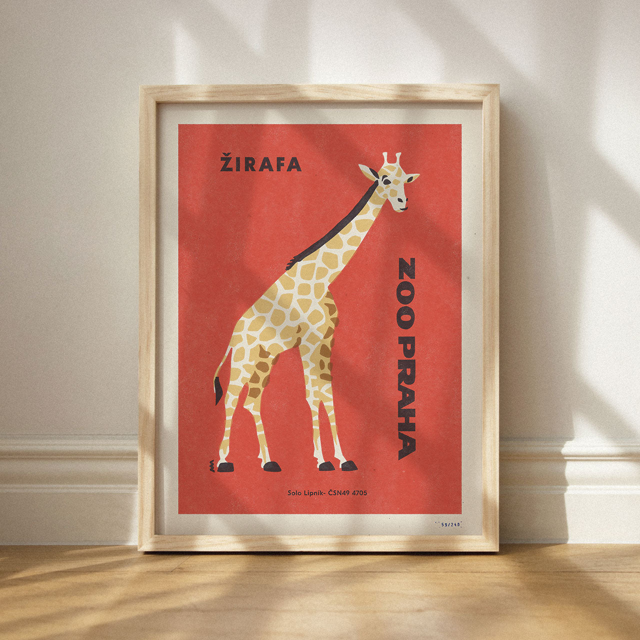 Zoo Praha - Žirafa - Plakát 30x40 cm