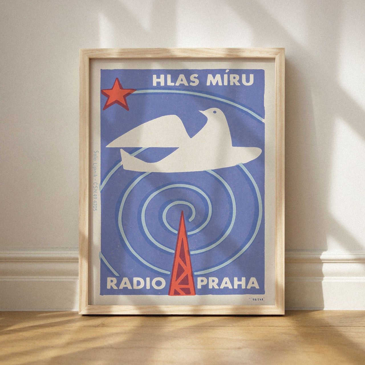 Hlas míru - Radio Praha - Plakát 30x40 cm