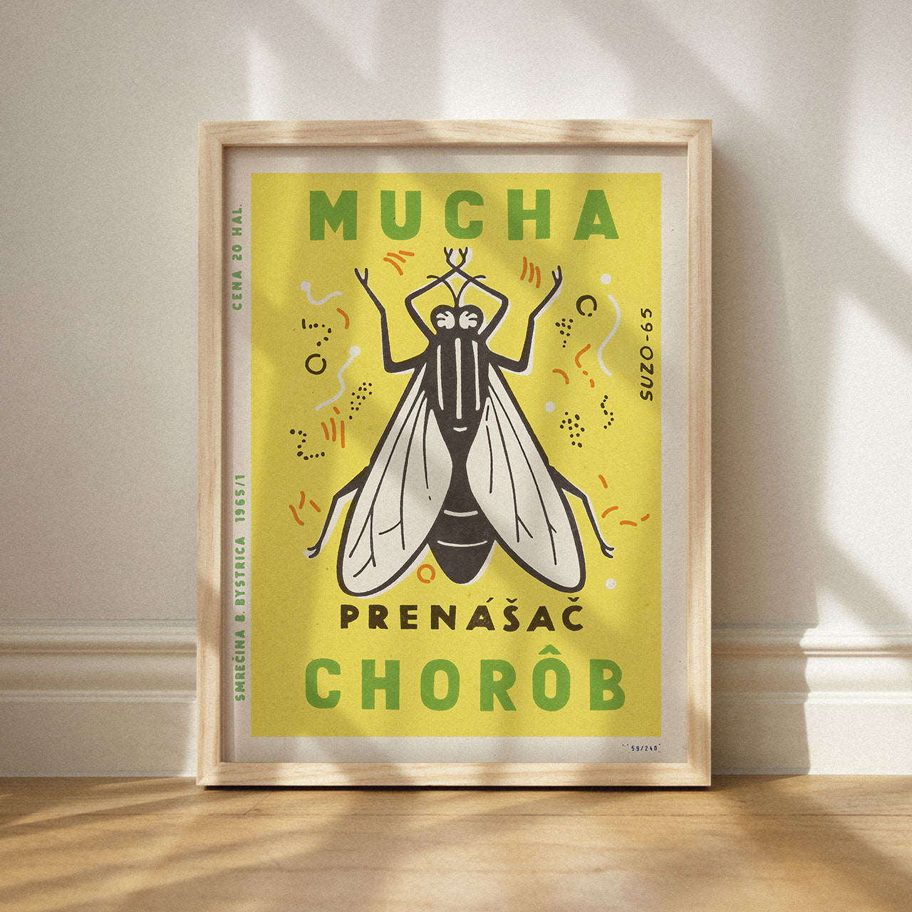 Mucha - prenášač chorôb - Plakát 30x40 cm
