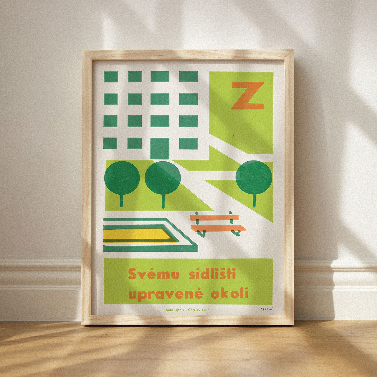 Zu Ihrer Wohnsiedlung landschaftlich gestaltete Umgebung - Poster 30x40 cm 