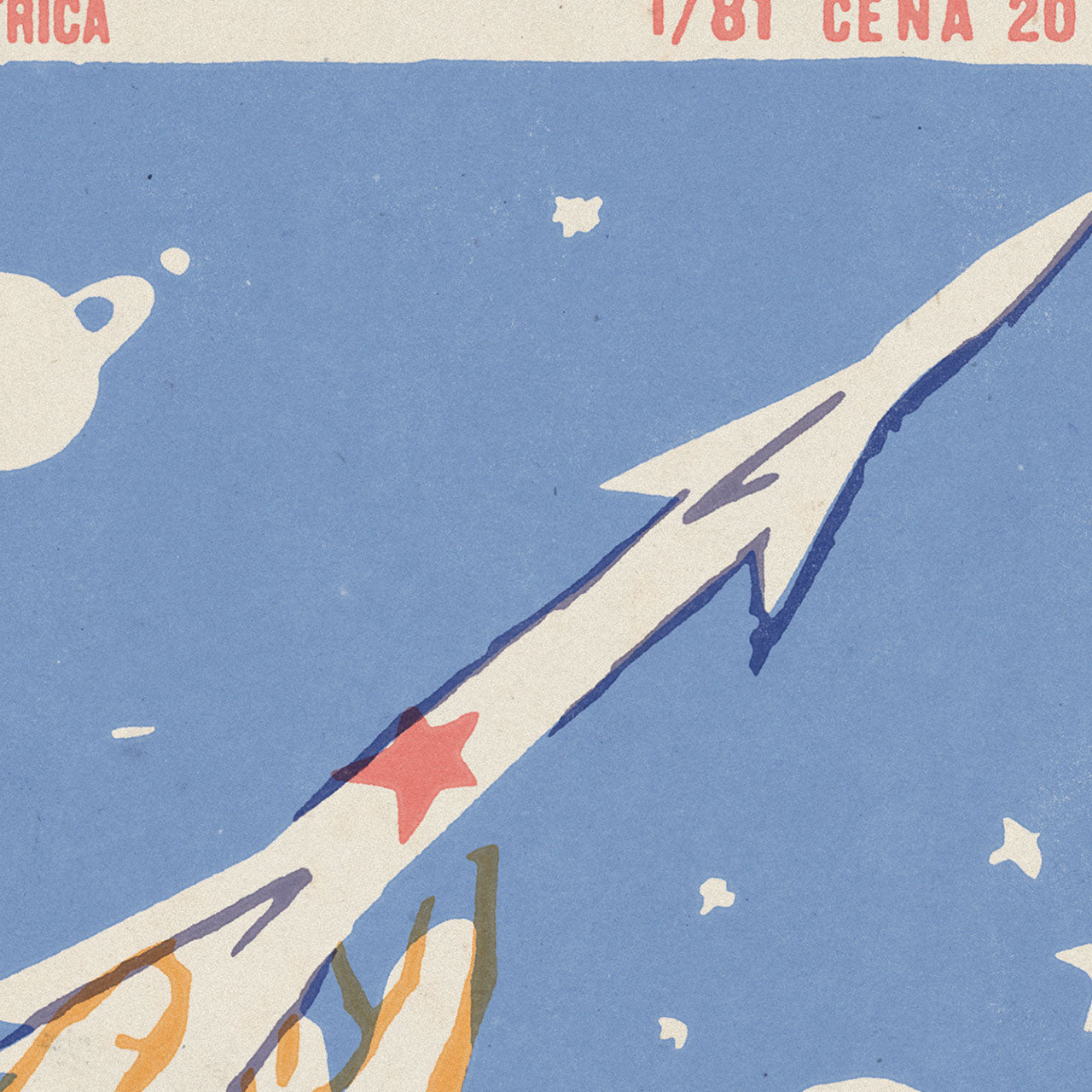 1. Kozmická raketa - Plakát 30x40 cm